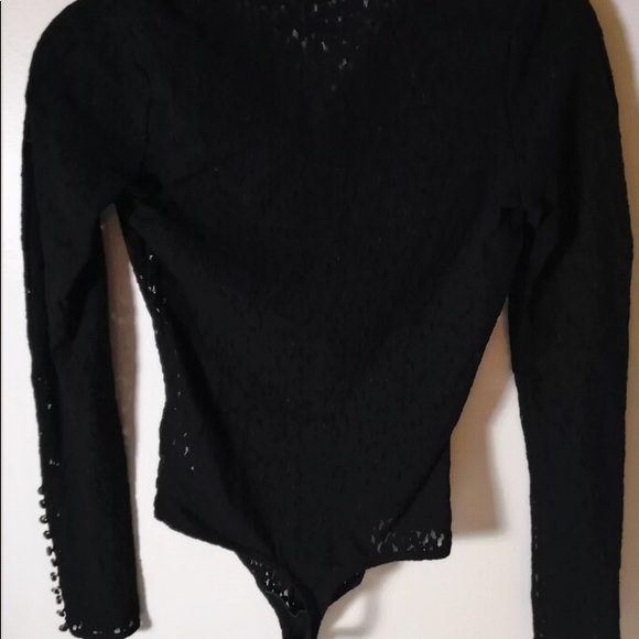 Wolford Long sleeve Lace Bodysuit Black Top - Picture 4 of 7